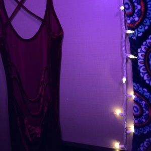Velvet Open Back Dress